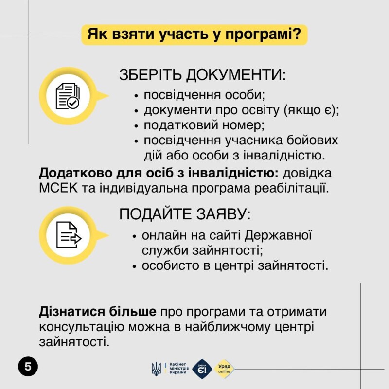 Ветерани можуть пройти безплатне професійне навчання або програму підвищення кваліфікації. Інфографіка
